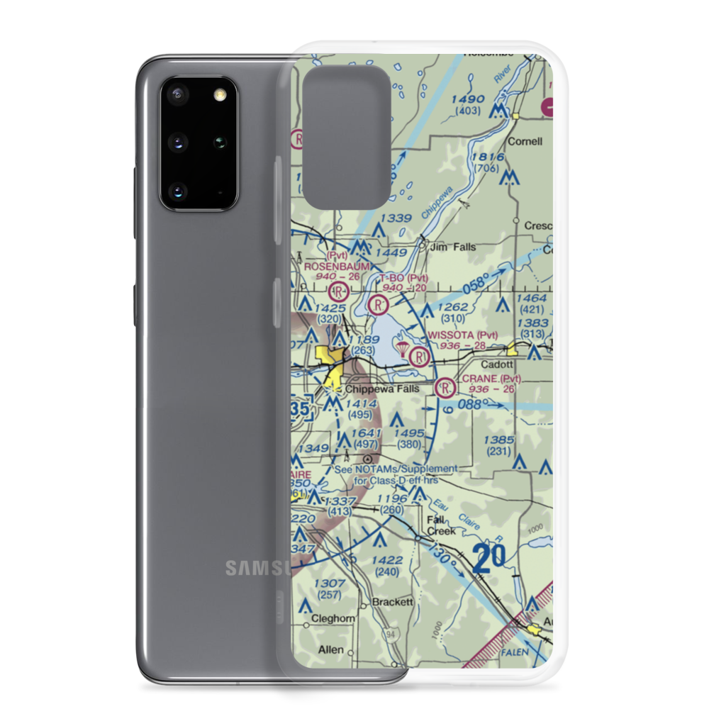 Wissota Airport (4WI0) VFR Sectional Samsung Case Samsung Galaxy S20 Plus model shown
