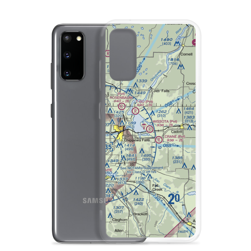 Wissota Airport (4WI0) VFR Sectional Samsung Case Samsung Galaxy S20 model shown