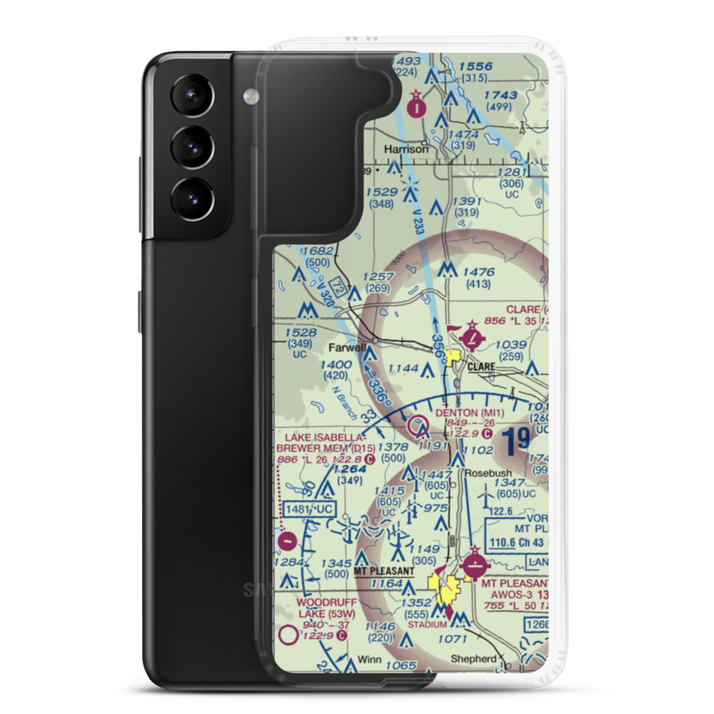 Witbeck Aerodrone Airport (4MI7) VFR Sectional Samsung Case Samsung Galaxy S21 Plus model shown