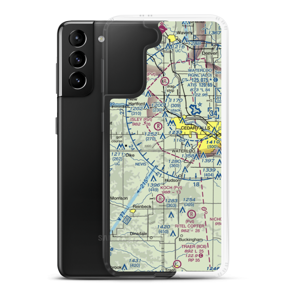 Witcombe Field (4IA7) VFR Sectional Samsung Case Samsung Galaxy S21 Plus model shown