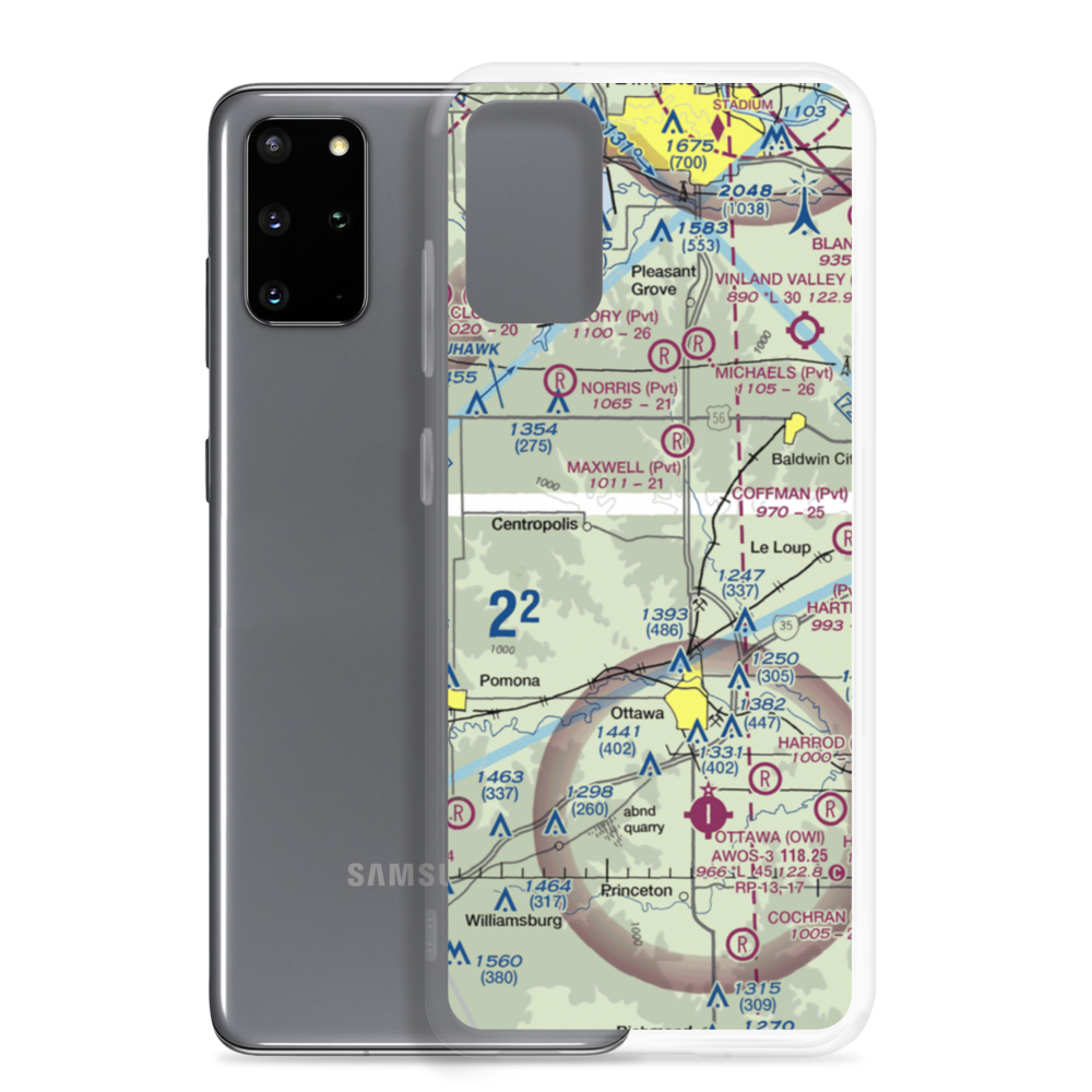 Witham Airport (SN57) VFR Sectional Samsung Case Samsung Galaxy S20 Plus model shown