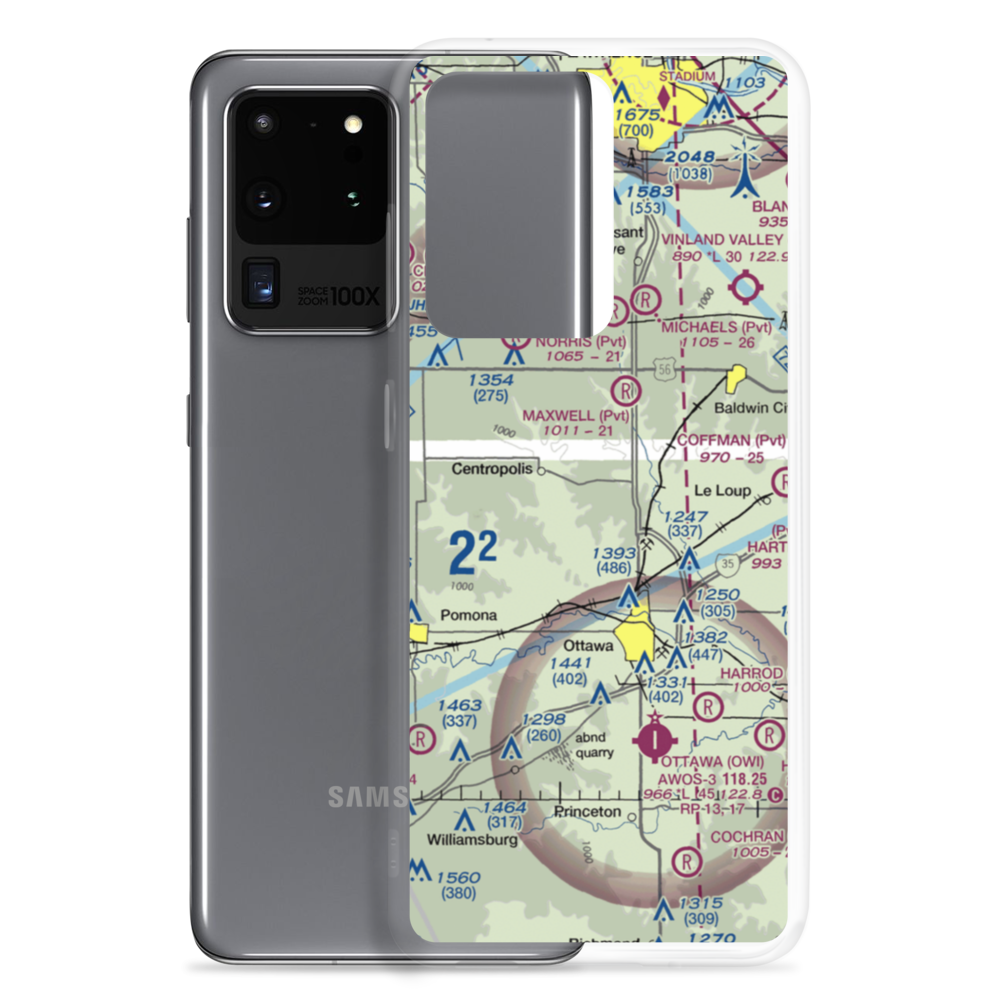 Witham Airport (SN57) VFR Sectional Samsung Case Samsung Galaxy S20 Ultra model shown