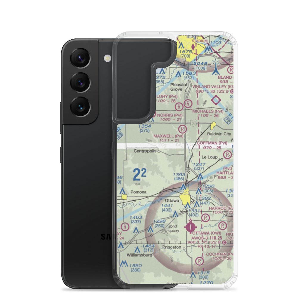 Witham Airport (SN57) VFR Sectional Samsung Case Samsung Galaxy S22 model shown
