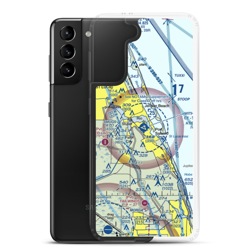 Witham Field (SUA) VFR Sectional Samsung Case Samsung Galaxy S21 Plus model shown