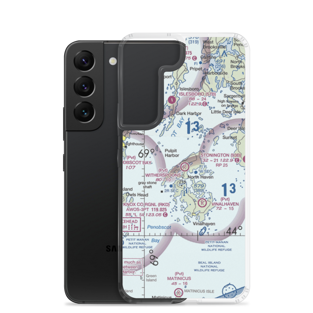 Witherspoons Airport (ME41) VFR Sectional Samsung Case Samsung Galaxy S22 model shown
