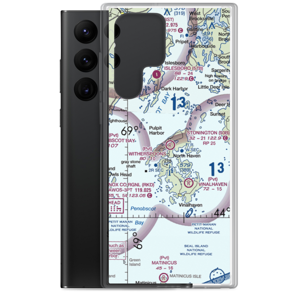 Witherspoons Airport (ME41) VFR Sectional Samsung Case Samsung Galaxy S22 Ultra model shown