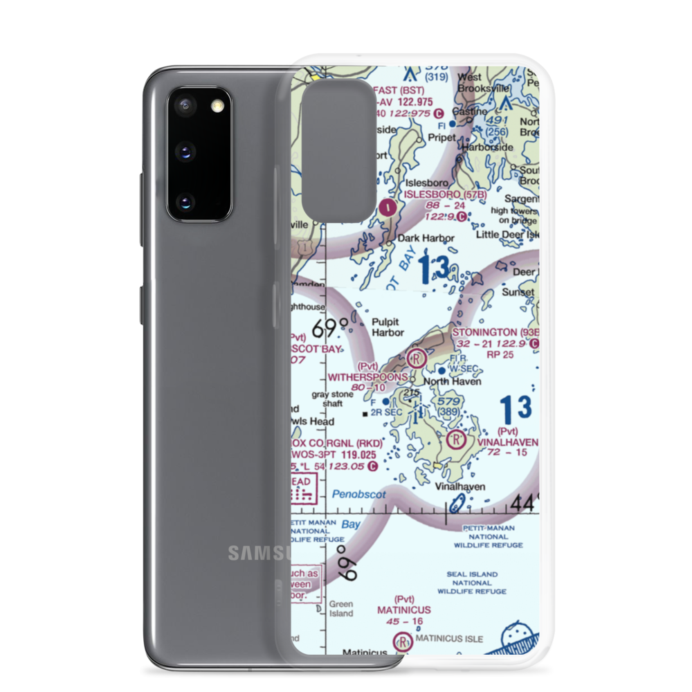 Witherspoons Airport (ME41) VFR Sectional Samsung Case Samsung Galaxy S20 model shown