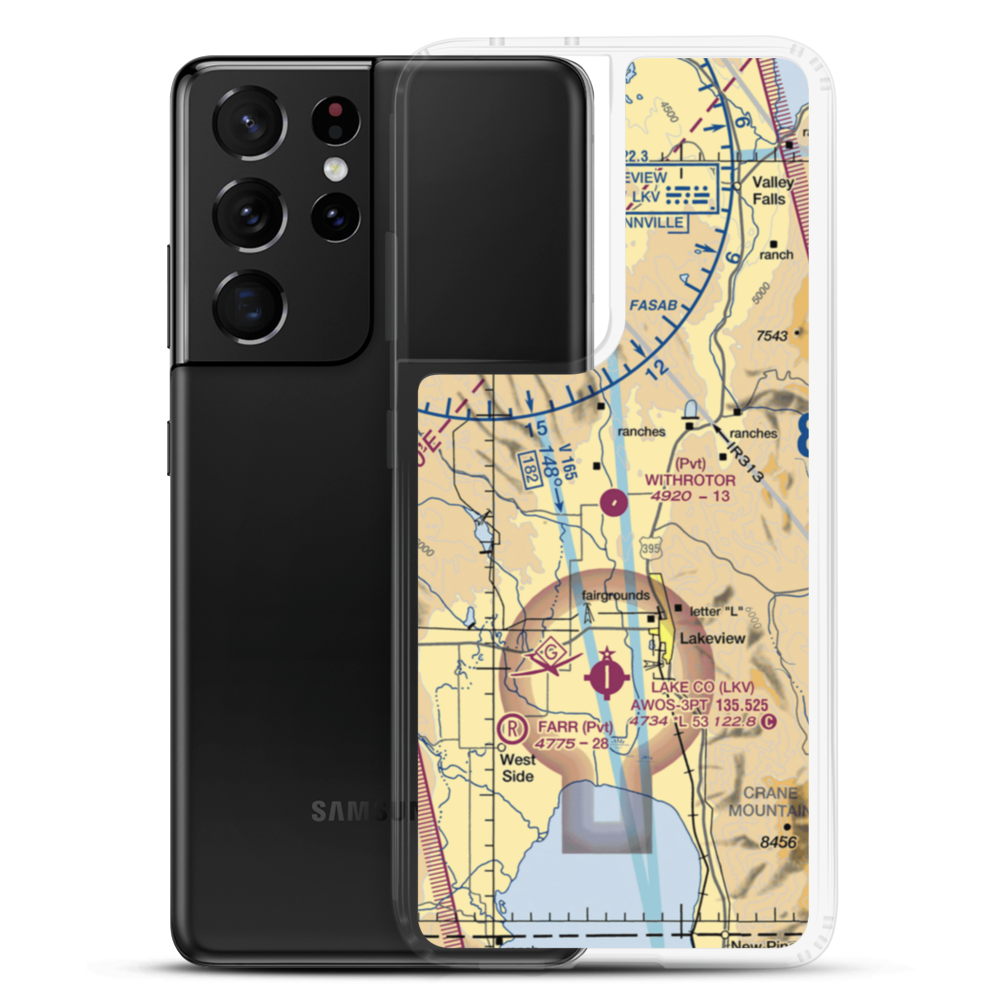 Withrotor Airport (22OG) VFR Sectional Samsung Case Samsung Galaxy S21 Ultra model shown