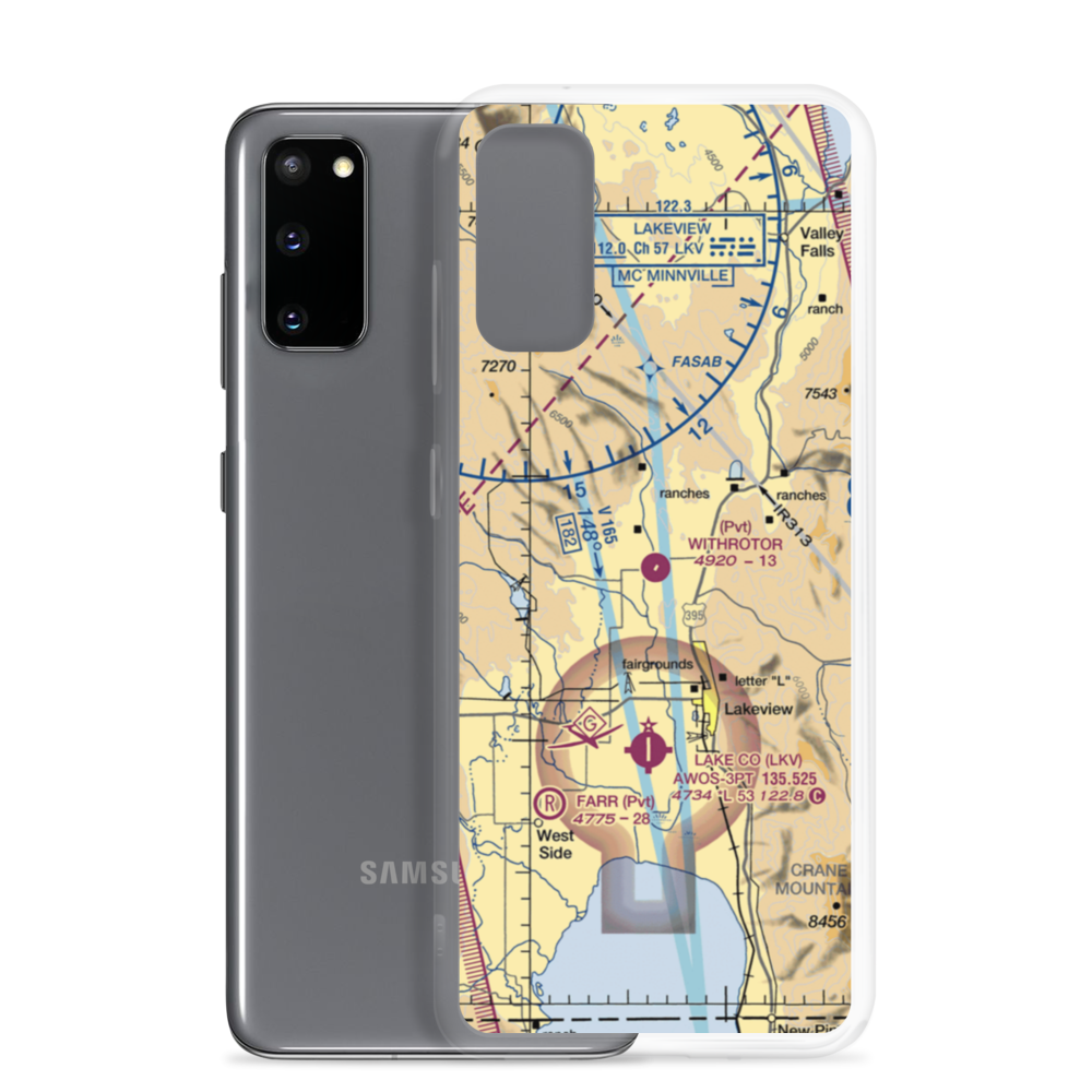 Withrotor Airport (22OG) VFR Sectional Samsung Case Samsung Galaxy S20 model shown