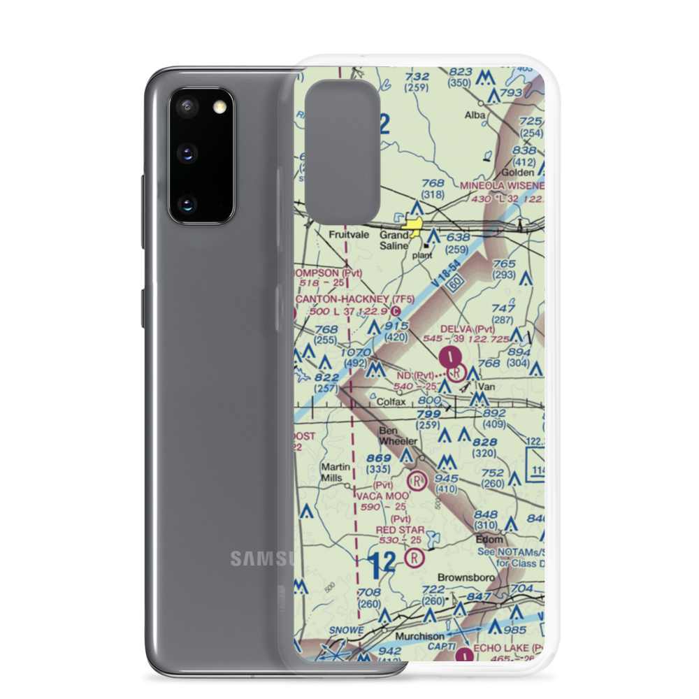 Wits End Ranch Airport (5XS5) VFR Sectional Samsung Case Samsung Galaxy S20 model shown