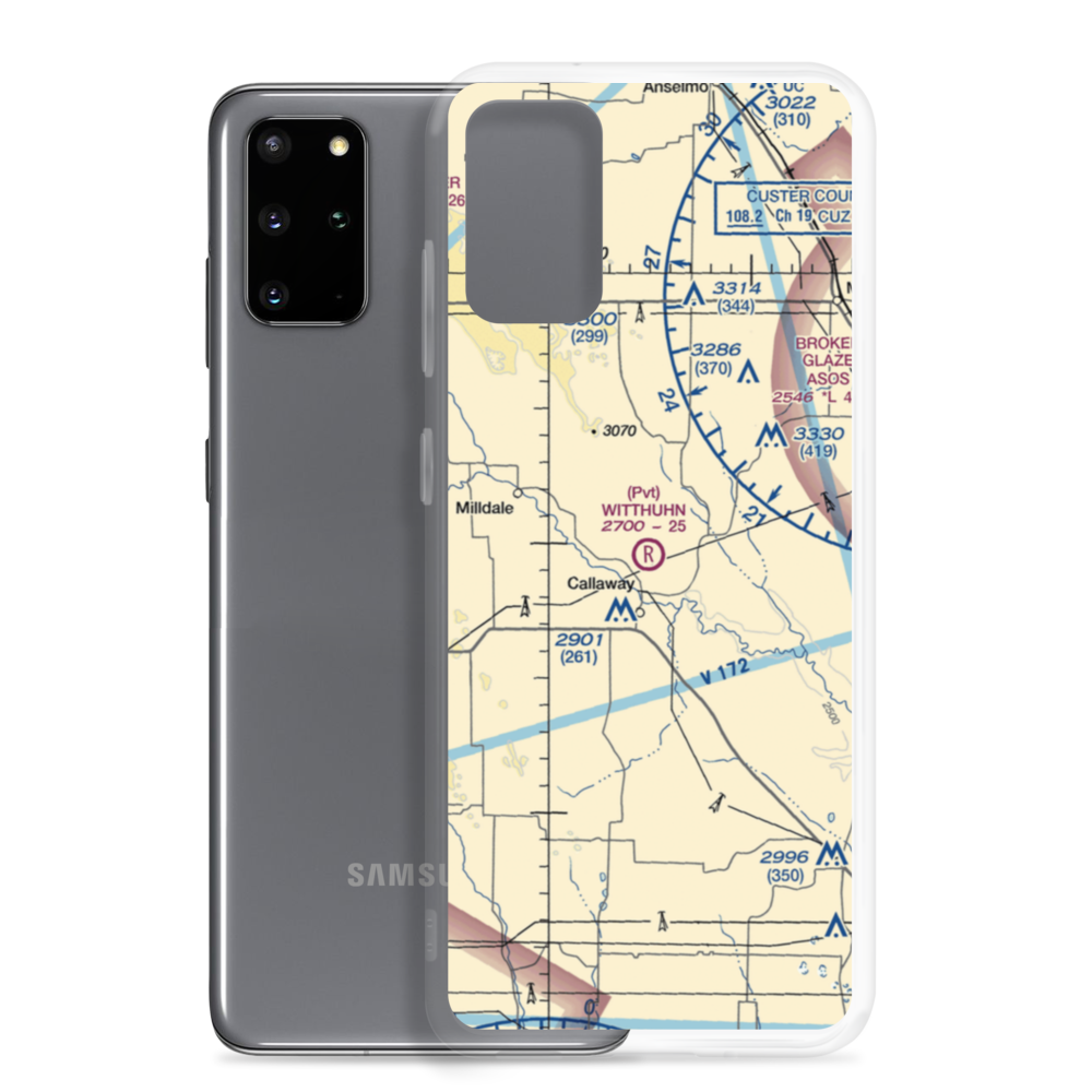 Witthuhn Airport (1NE2) VFR Sectional Samsung Case Samsung Galaxy S20 Plus model shown