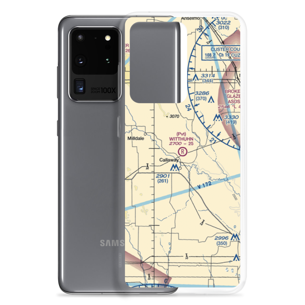 Witthuhn Airport (1NE2) VFR Sectional Samsung Case Samsung Galaxy S20 Ultra model shown