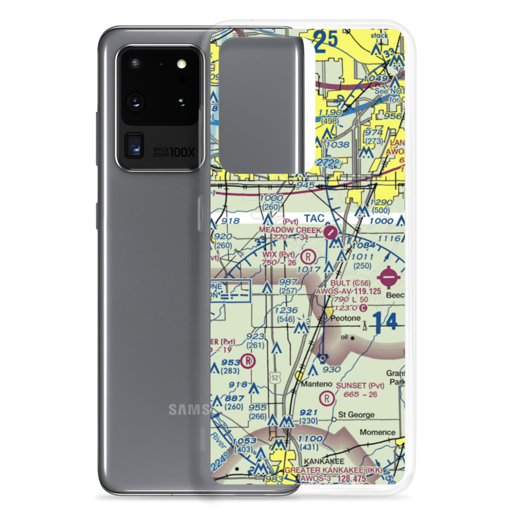 Wix Airport (03IL) VFR Sectional Samsung Case Samsung Galaxy S20 Ultra model shown