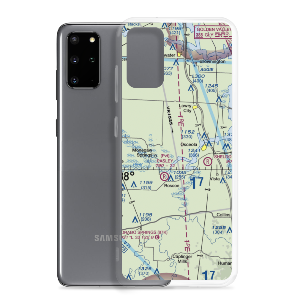 Wixted Airport (6MO4) VFR Sectional Samsung Case Samsung Galaxy S20 Plus model shown