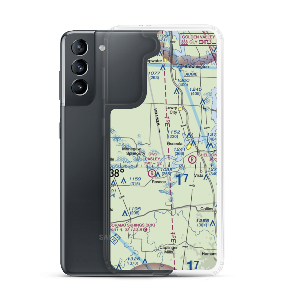 Wixted Airport (6MO4) VFR Sectional Samsung Case Samsung Galaxy S21 model shown