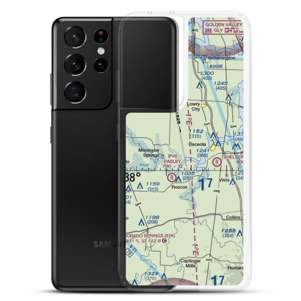 Wixted Airport (6MO4) VFR Sectional Samsung Case Samsung Galaxy S21 Ultra model shown