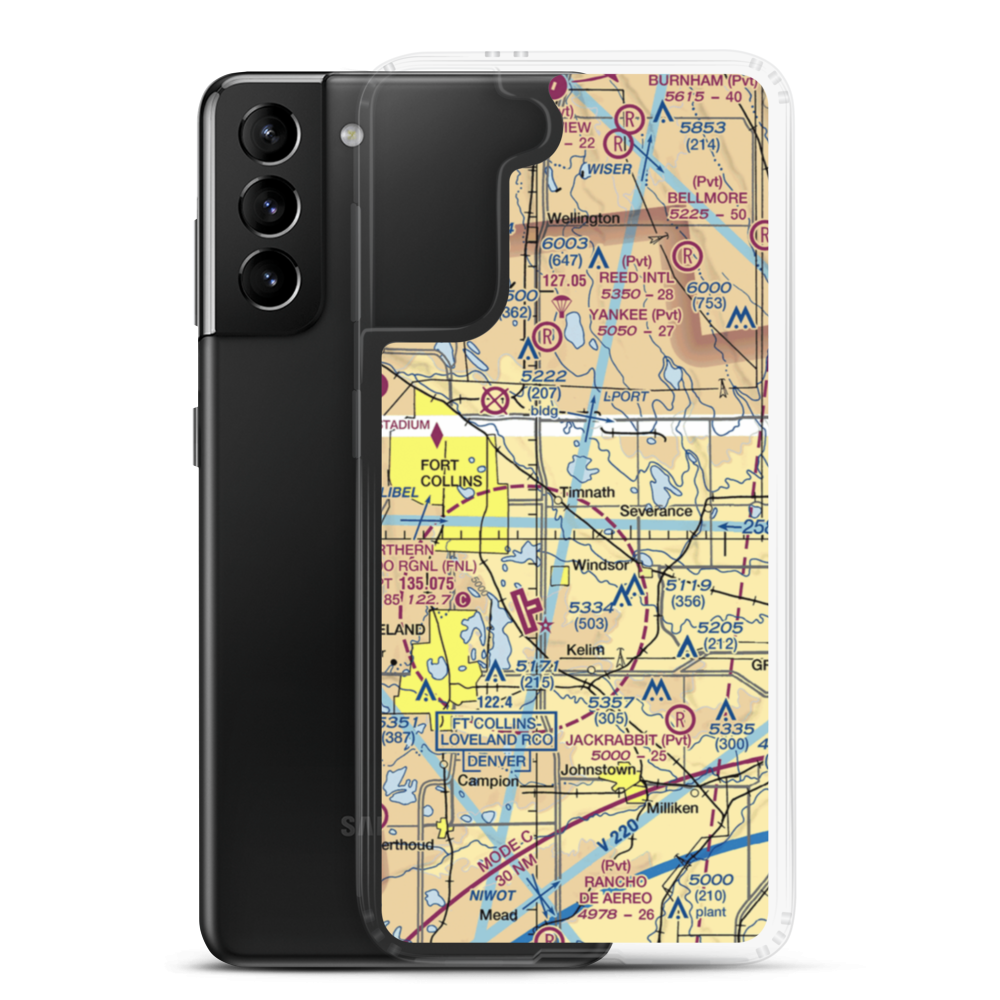 Wkr Airport (65CO) VFR Sectional Samsung Case Samsung Galaxy S21 Plus model shown