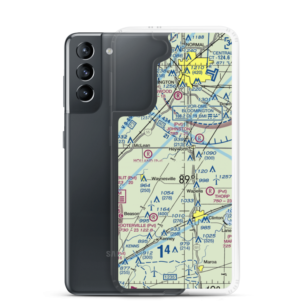 Wm Quinton Restricted Landing Area (9IL3) VFR Sectional Samsung Case Samsung Galaxy S21 model shown