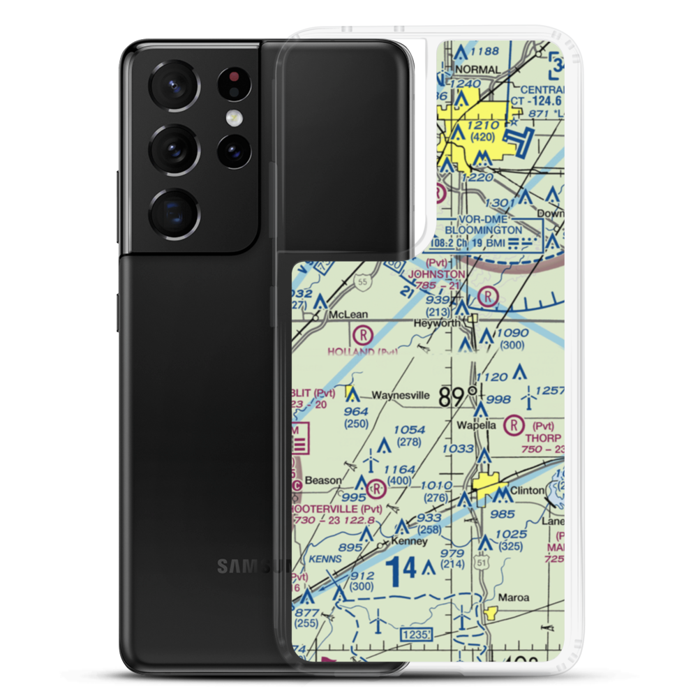 Wm Quinton Restricted Landing Area (9IL3) VFR Sectional Samsung Case Samsung Galaxy S21 Ultra model shown