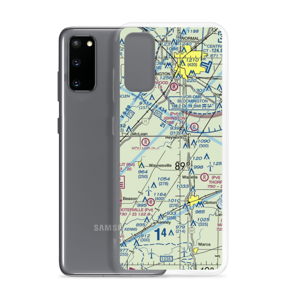 Wm Quinton Restricted Landing Area (9IL3) VFR Sectional Samsung Case Samsung Galaxy S20 model shown