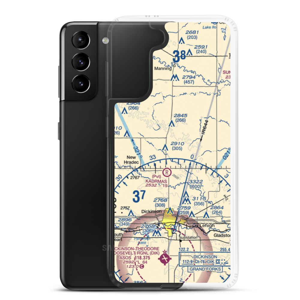 Wolberg's Private Airport (7ND1) VFR Sectional Samsung Case Samsung Galaxy S21 Plus model shown