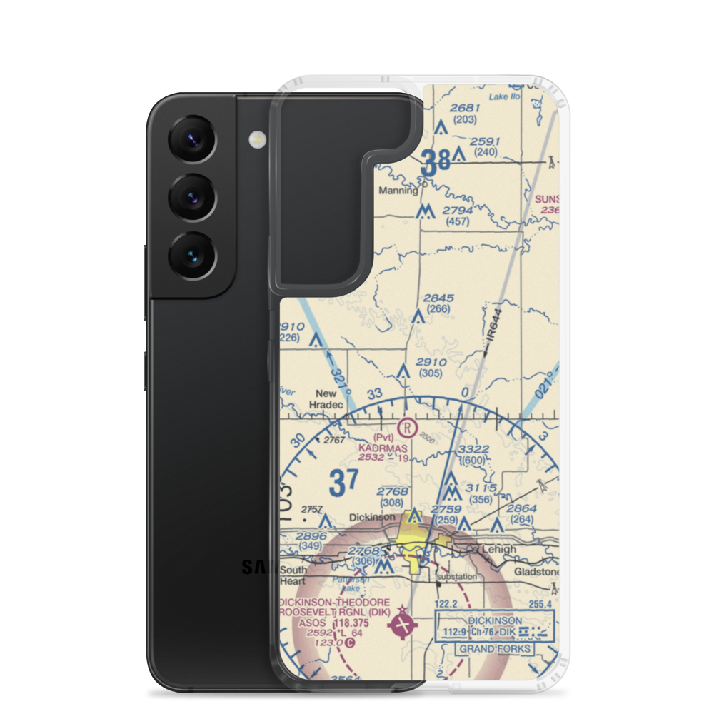 Wolberg's Private Airport (7ND1) VFR Sectional Samsung Case Samsung Galaxy S22 model shown
