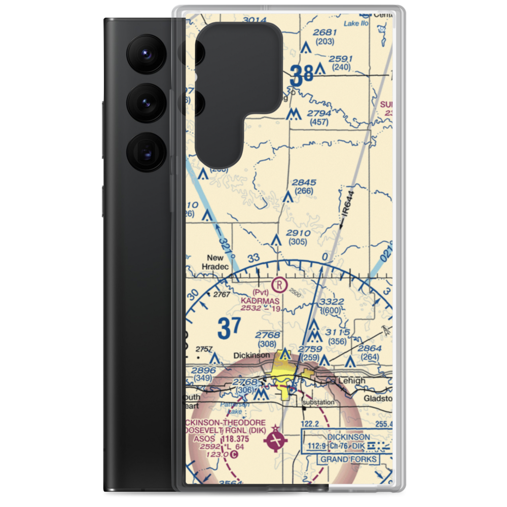 Wolberg's Private Airport (7ND1) VFR Sectional Samsung Case Samsung Galaxy S22 Ultra model shown