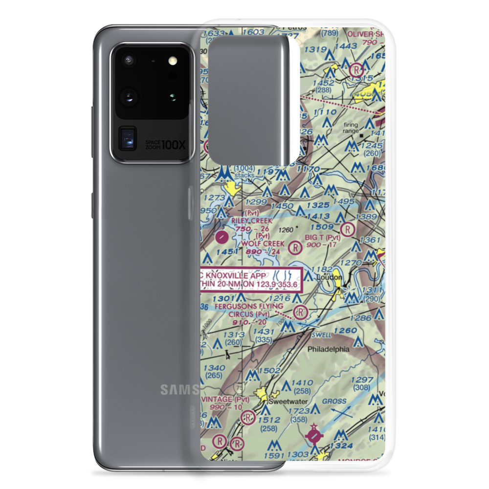 Wolf Creek Airport (2TN7) VFR Sectional Samsung Case Samsung Galaxy S20 Ultra model shown