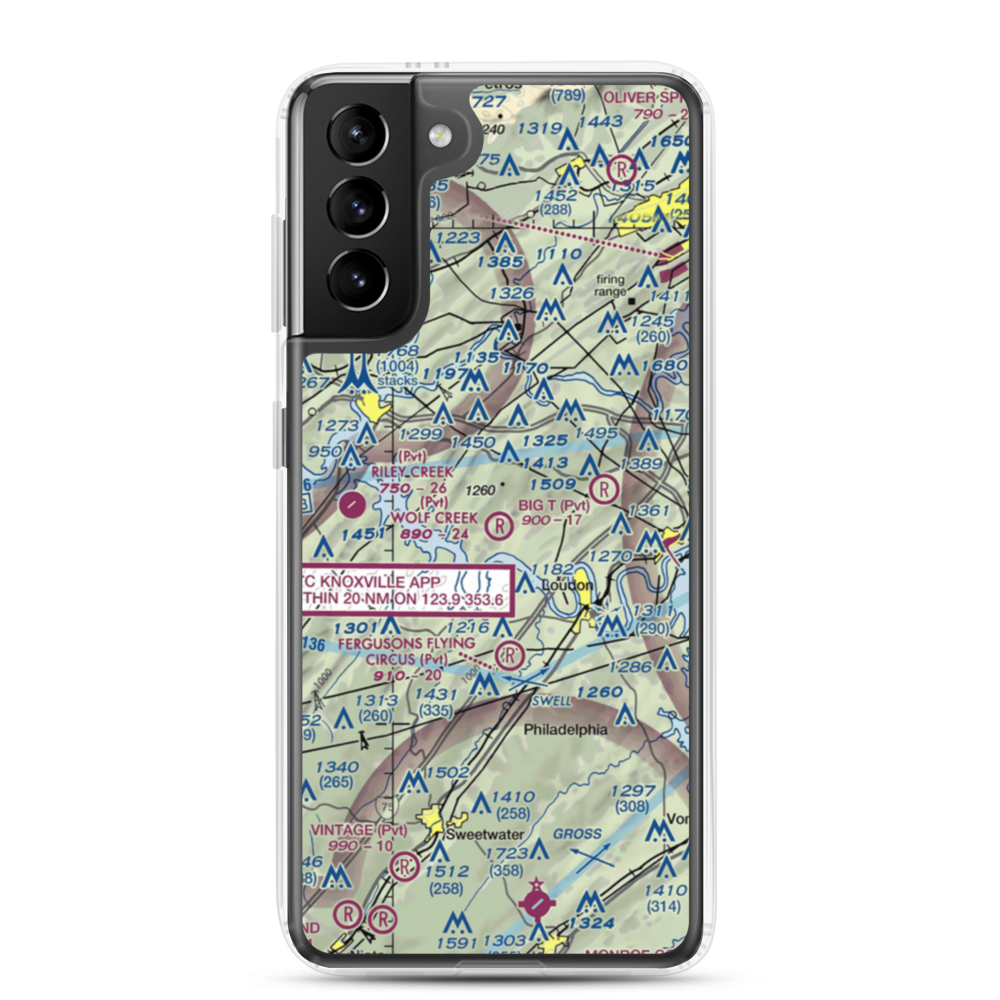 Wolf Creek Airport (2TN7) VFR Sectional Samsung Case Samsung Galaxy S21 Plus model shown