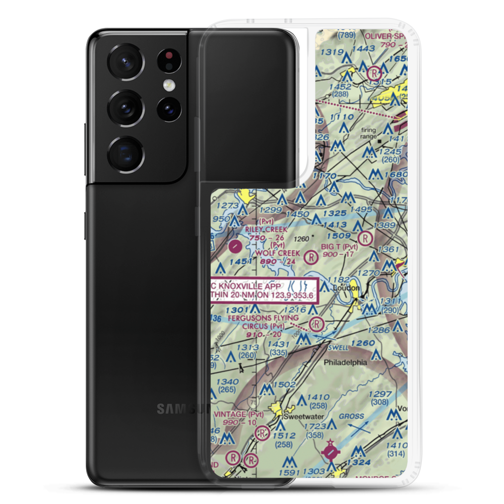 Wolf Creek Airport (2TN7) VFR Sectional Samsung Case Samsung Galaxy S21 Ultra model shown