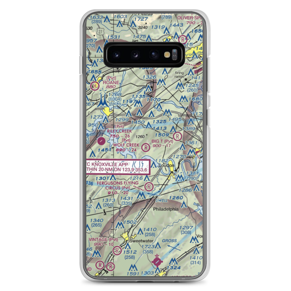 Wolf Creek Airport (2TN7) VFR Sectional Samsung Case Samsung Galaxy S10+ model shown