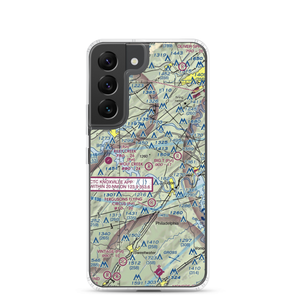 Wolf Creek Airport (2TN7) VFR Sectional Samsung Case Samsung Galaxy S22 model shown