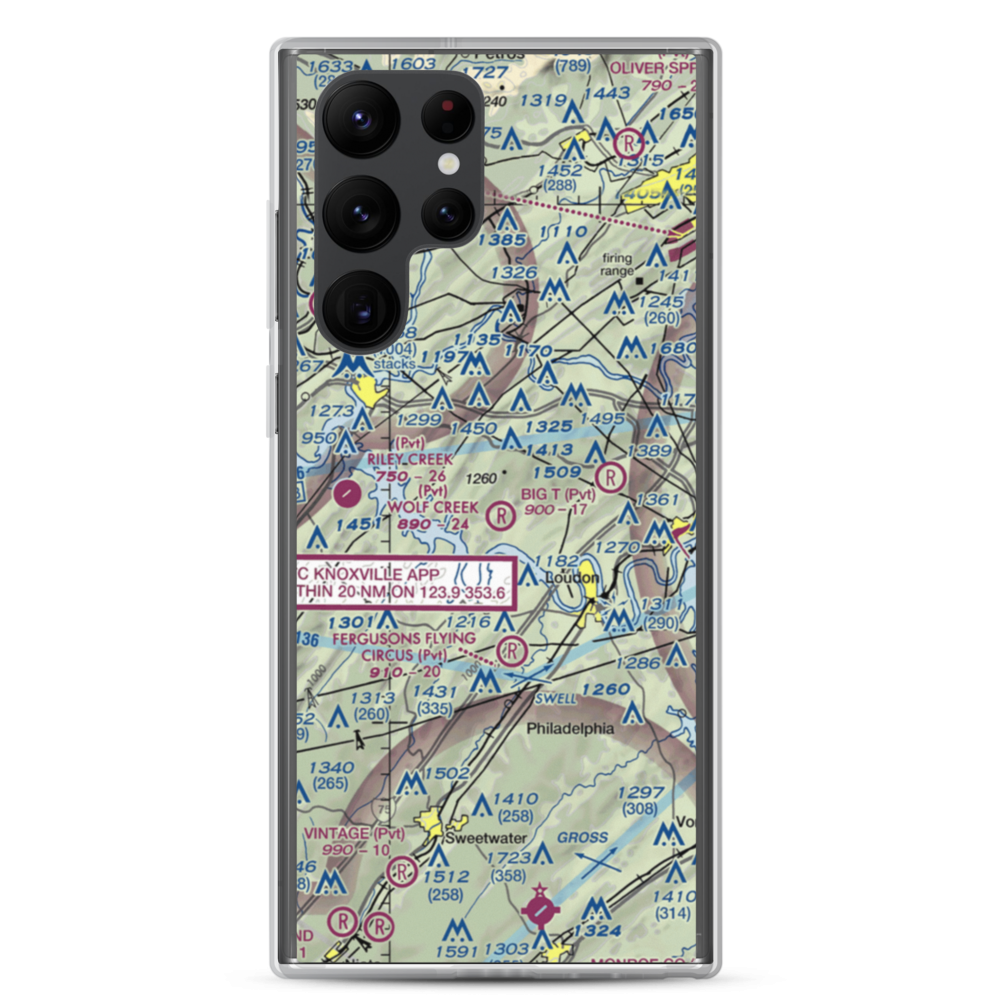 Wolf Creek Airport (2TN7) VFR Sectional Samsung Case Samsung Galaxy S22 Ultra model shown