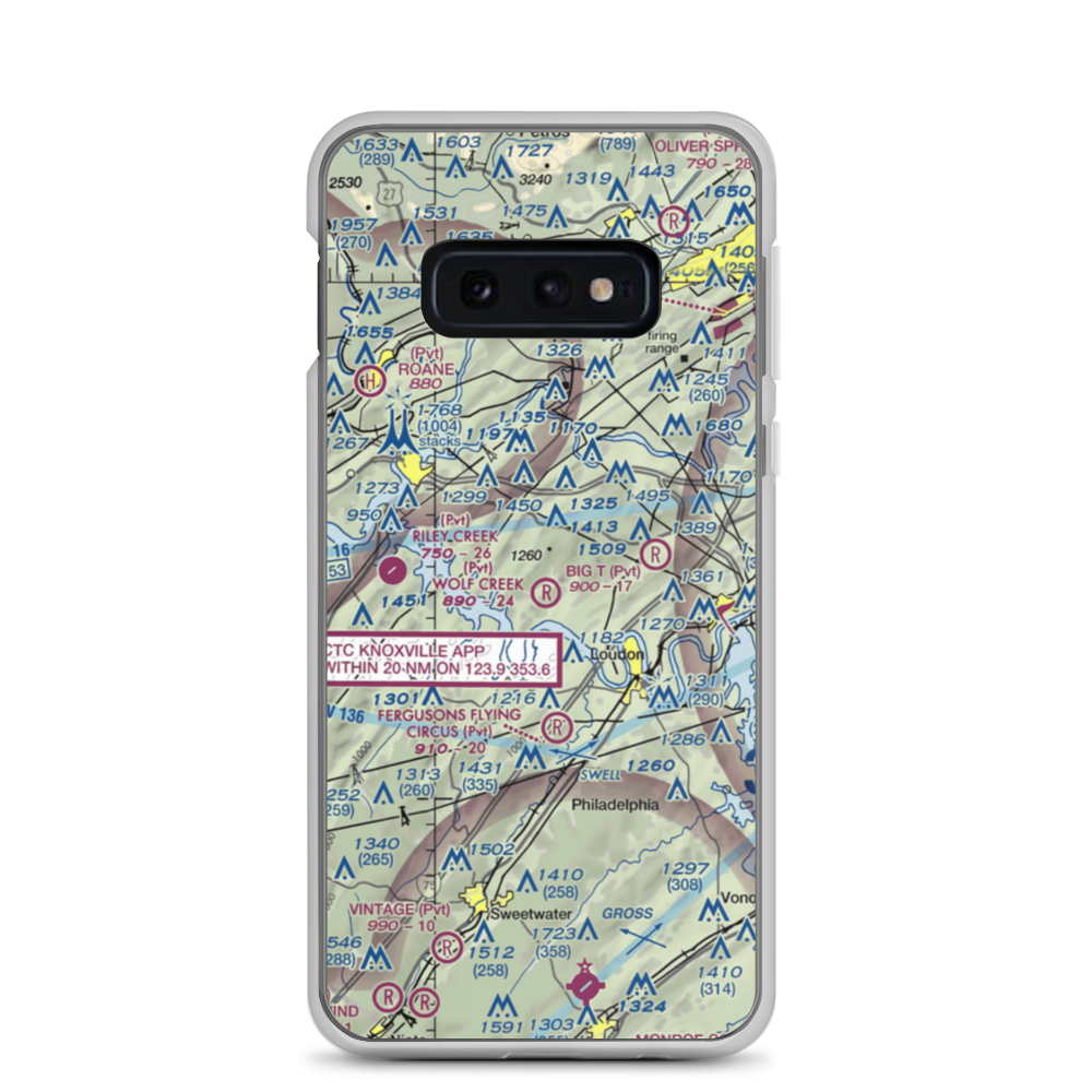 Wolf Creek Airport (2TN7) VFR Sectional Samsung Case Samsung Galaxy S10e model shown