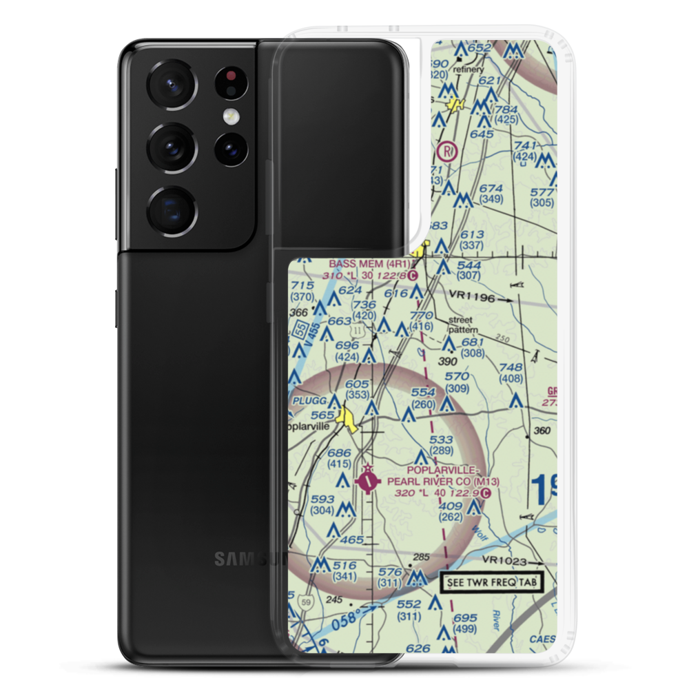 Wolf River Ranch Airport (MS53) VFR Sectional Samsung Case Samsung Galaxy S21 Ultra model shown