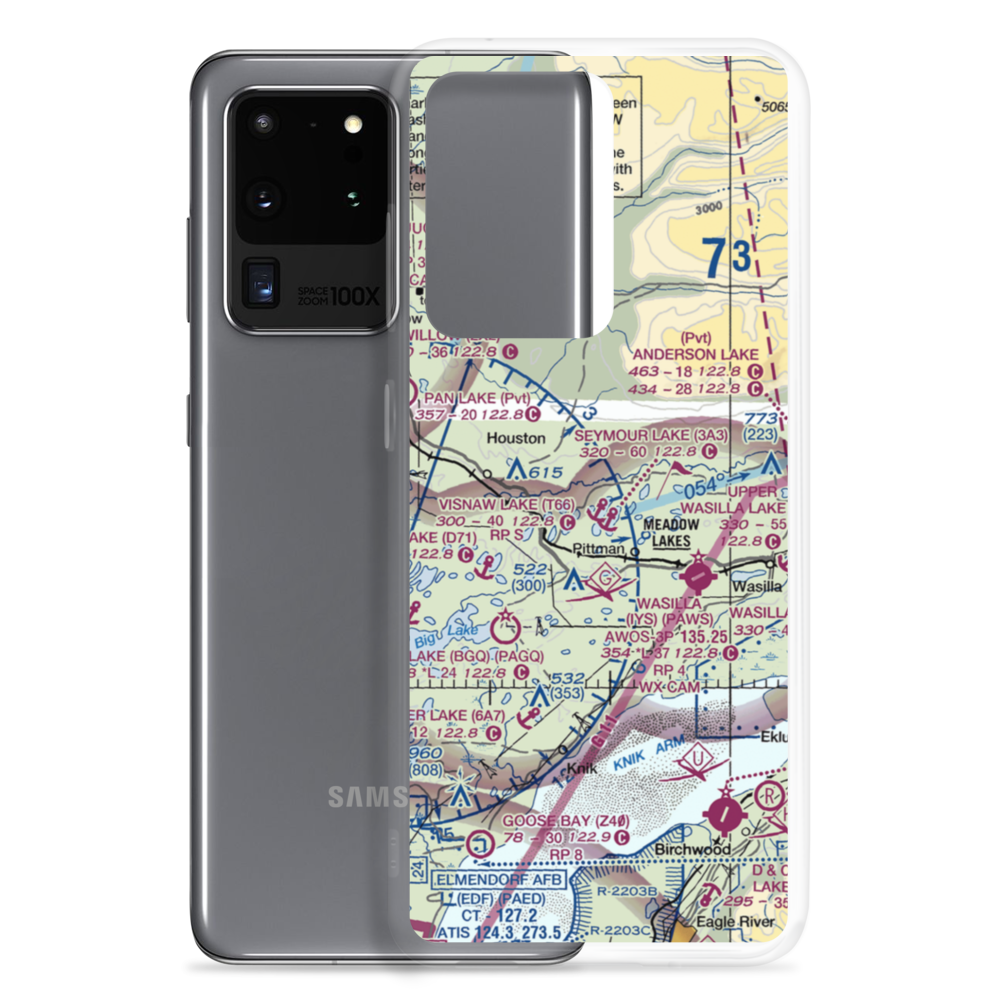 Wolf Track Airport (9AK8) VFR Sectional Samsung Case Samsung Galaxy S20 Ultra model shown