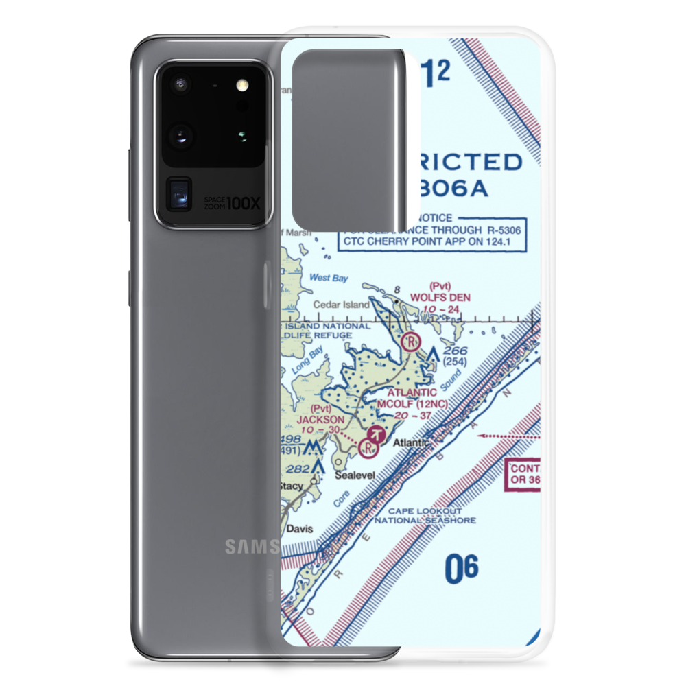 Wolf's Den Airport (NC17) VFR Sectional Samsung Case Samsung Galaxy S20 Ultra model shown