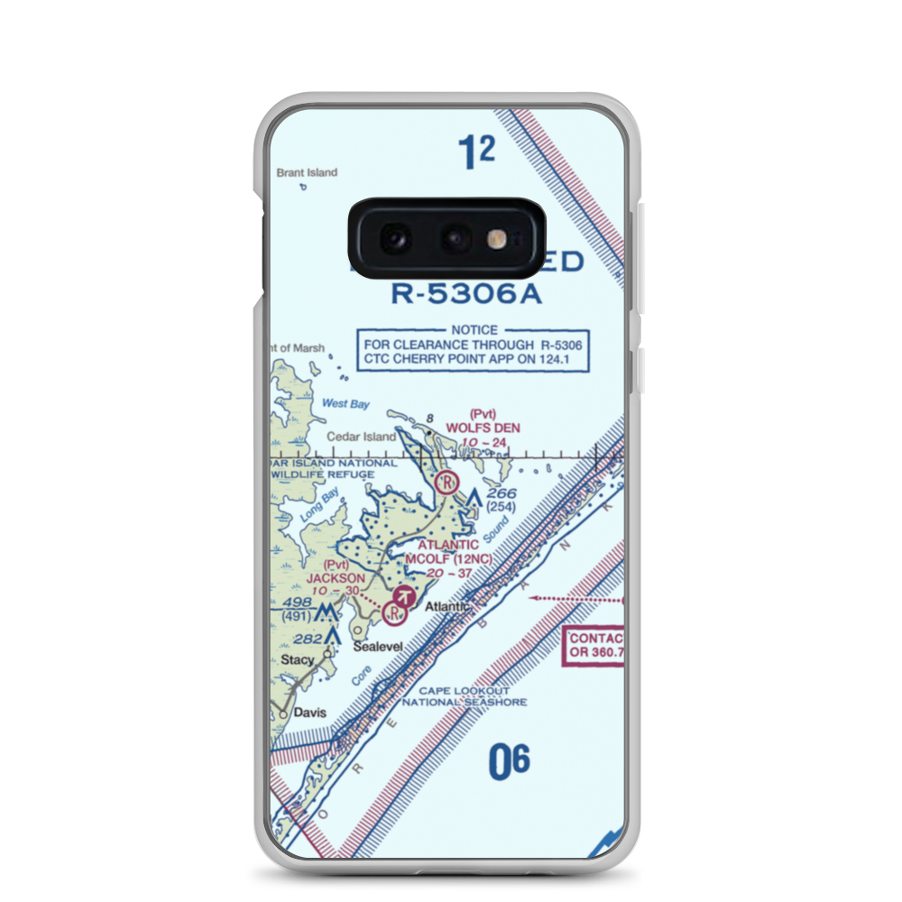 Wolf's Den Airport (NC17) VFR Sectional Samsung Case Samsung Galaxy S10e model shown