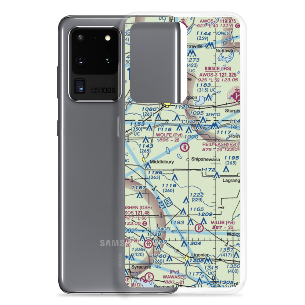Wolfe Field (IN65) VFR Sectional Samsung Case Samsung Galaxy S20 Ultra model shown