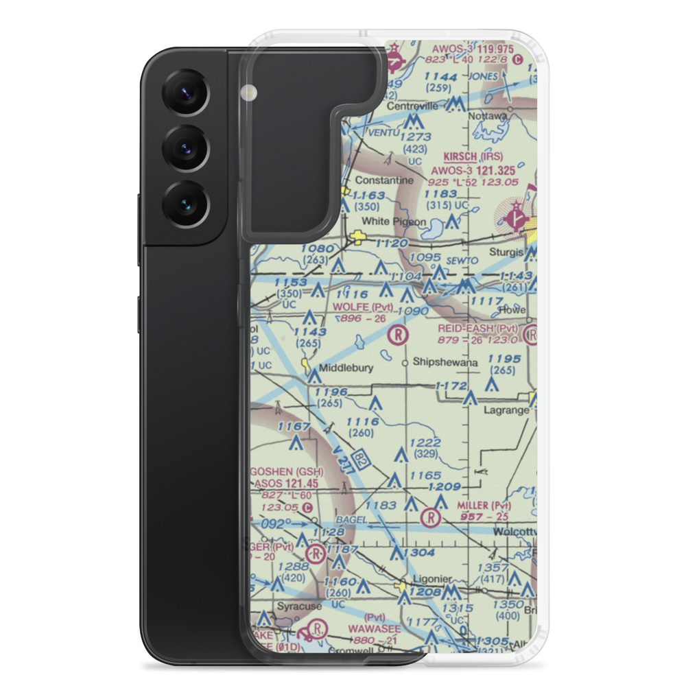 Wolfe Field (IN65) VFR Sectional Samsung Case Samsung Galaxy S22 Plus model shown