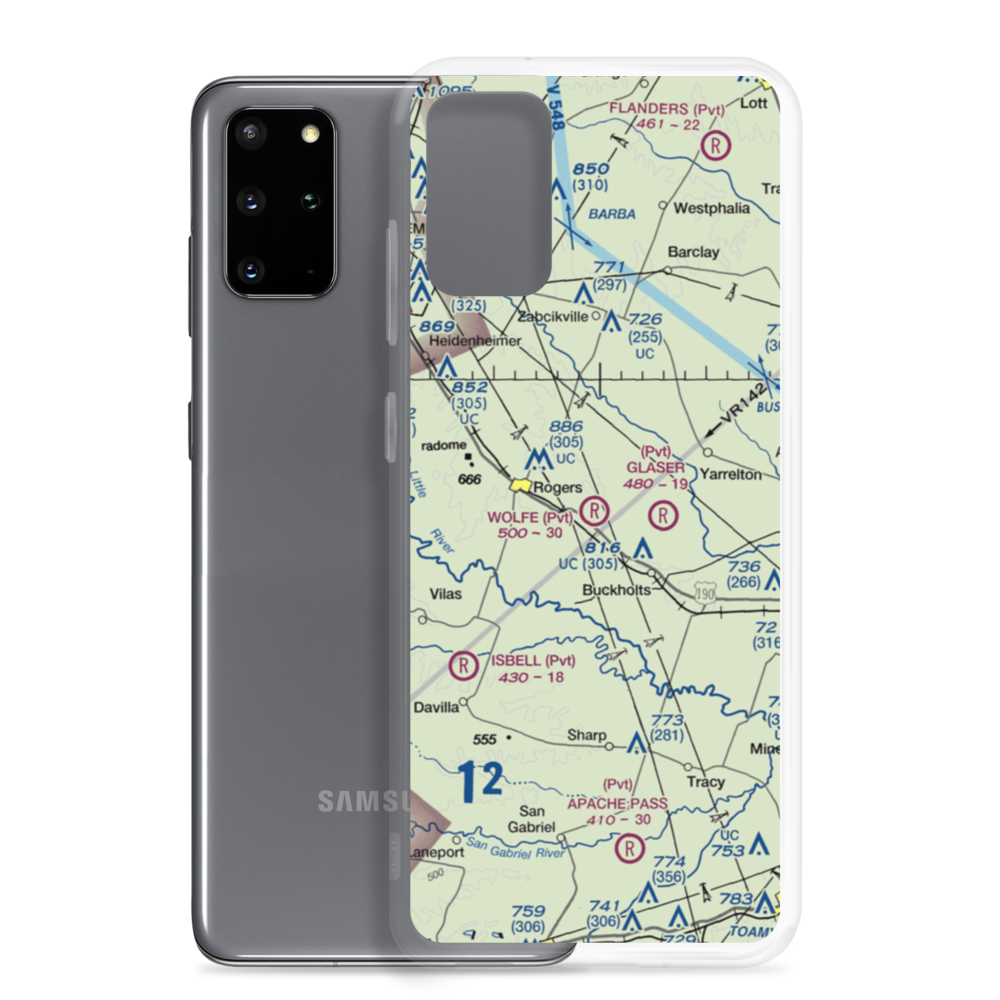 Wolfe Field (XA32) VFR Sectional Samsung Case Samsung Galaxy S20 Plus model shown