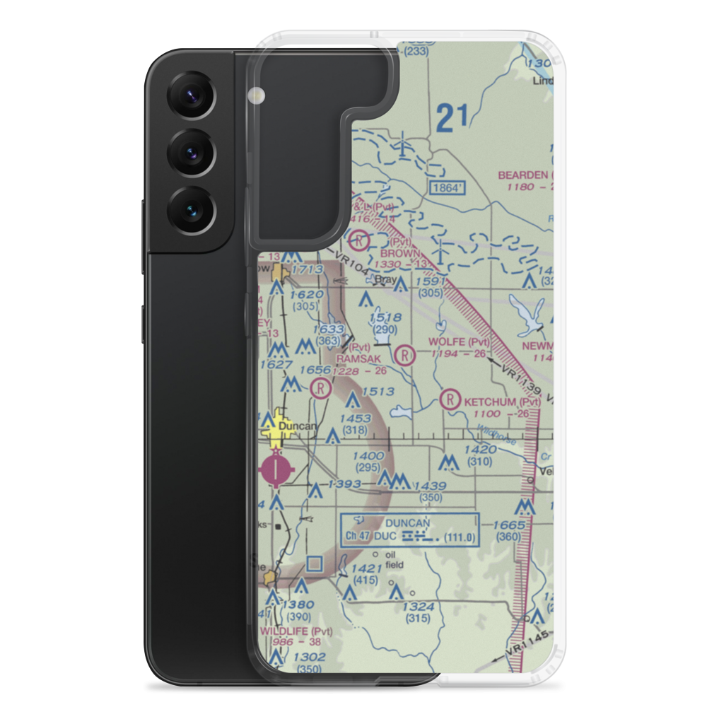 Wolfe Field Airport (1OK3) VFR Sectional Samsung Case Samsung Galaxy S22 Plus model shown