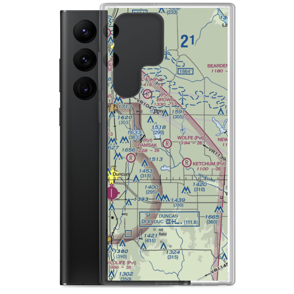 Wolfe Field Airport (1OK3) VFR Sectional Samsung Case Samsung Galaxy S22 Ultra model shown
