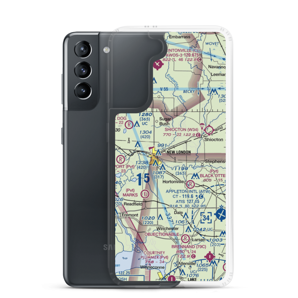 Wolfgram Airport (WS22) VFR Sectional Samsung Case Samsung Galaxy S21 model shown