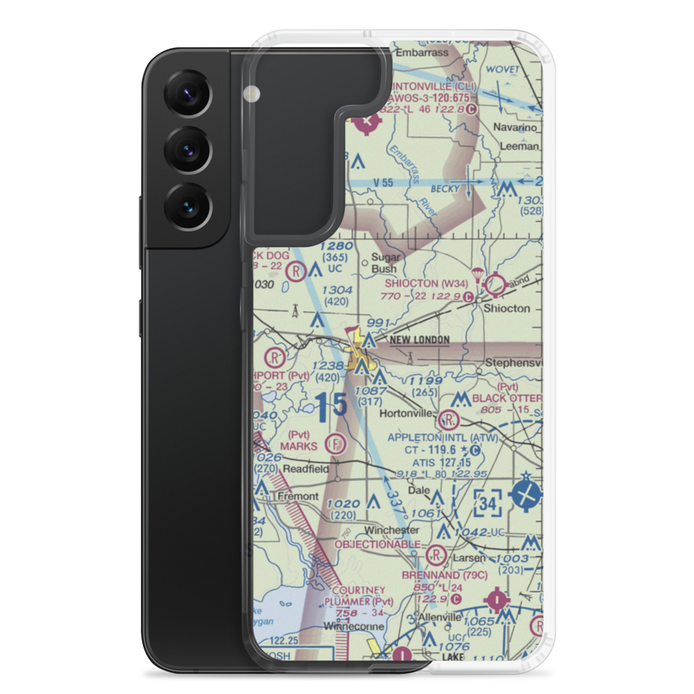 Wolfgram Airport (WS22) VFR Sectional Samsung Case Samsung Galaxy S22 Plus model shown