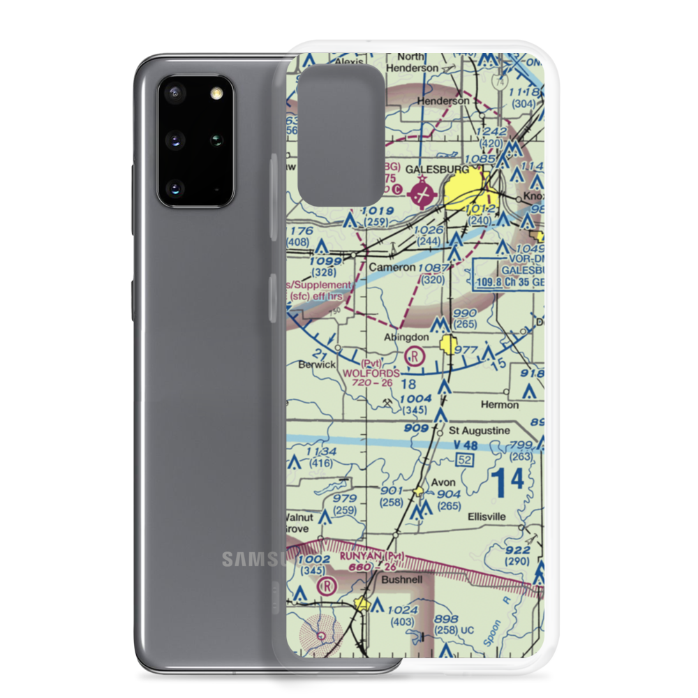 Wolford's Airport (IL01) VFR Sectional Samsung Case Samsung Galaxy S20 Plus model shown