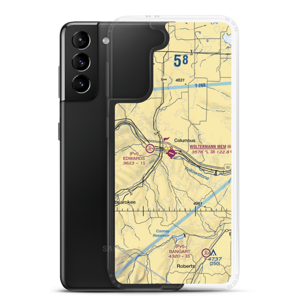 Woltermann Memorial Airport (6S3) VFR Sectional Samsung Case Samsung Galaxy S21 Plus model shown