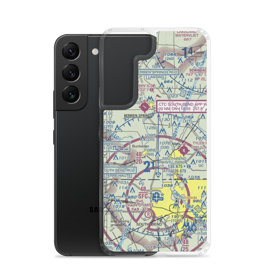 Wolverton's Field (30MI) VFR Sectional Samsung Case Samsung Galaxy S22 model shown