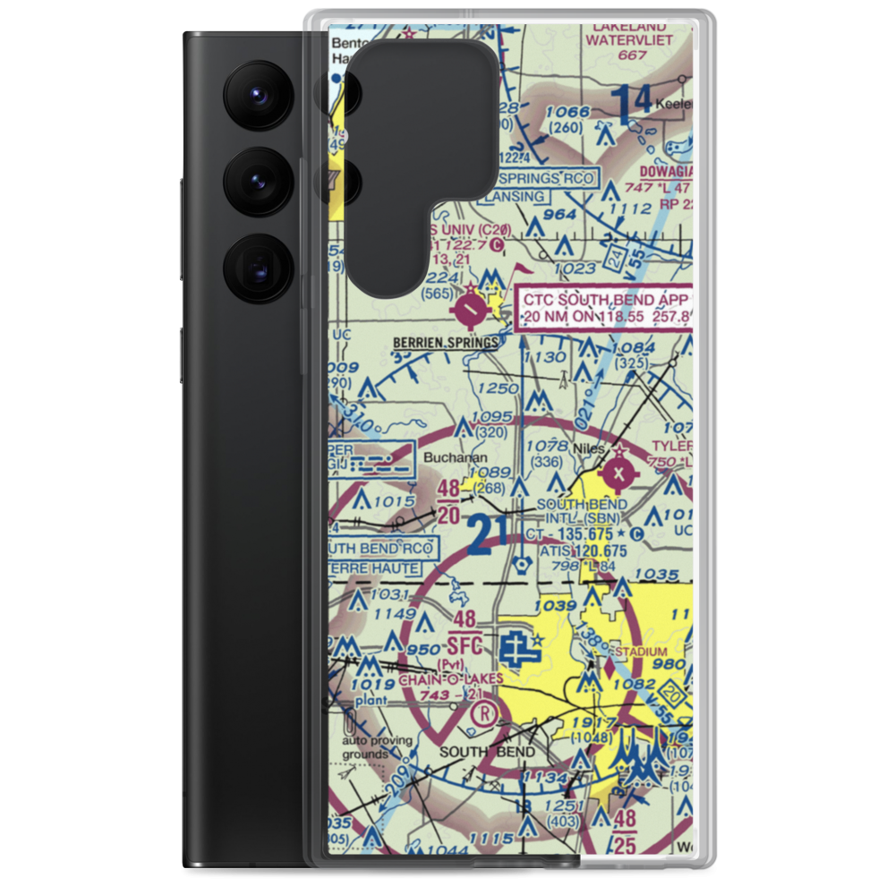 Wolverton's Field (30MI) VFR Sectional Samsung Case Samsung Galaxy S22 Ultra model shown
