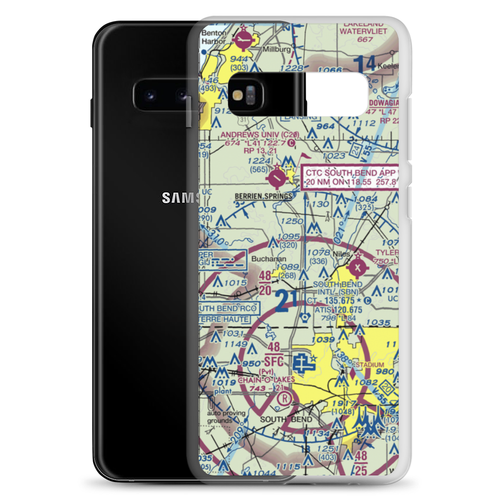 Wolverton's Field (30MI) VFR Sectional Samsung Case Samsung Galaxy S10+ model shown